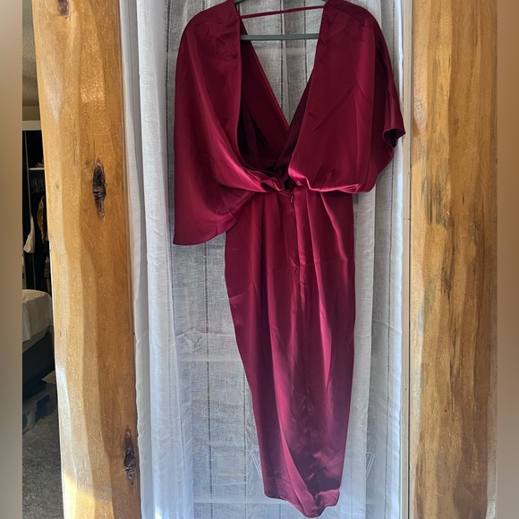 NWT ASOS cocktail satin dress with front slit - Picture 7 of 7